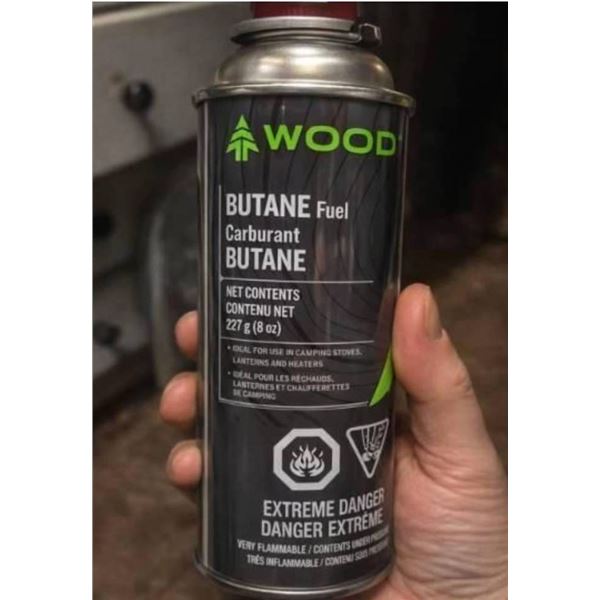 Woods Butane Fuel Canisters, Qty: 3, 227 g (8 oz) Each