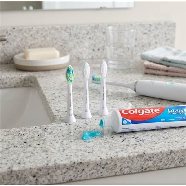Philips Sonicare C2 Plaque Control Brush Heads 3-Pack and Colgate Cavity Protection Toothpaste 75ml