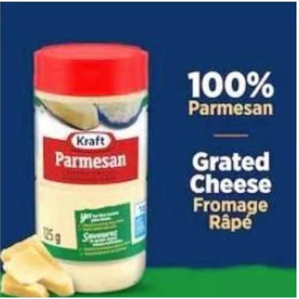 Kraft Parmesan Grated Cheese 125g Lot of 5