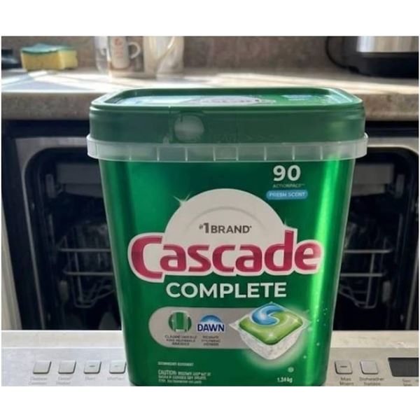 Cascade Complete Dishwasher Detergent Pacs, 90 Count, Fresh Scent