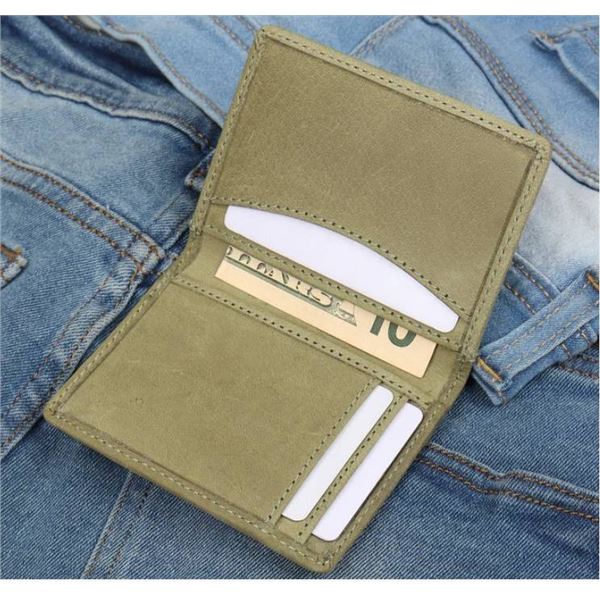 Foxhackle Credit Card Wallet in Parrot Green