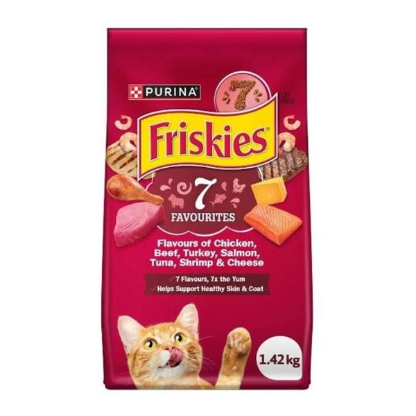 Purina Friskies 7 Favourites Dry Cat Food 1.42kg