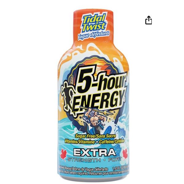 5-hour Energy - Extra Strength - Tidal Twist - 1 box of 12 x 57ml bottles
