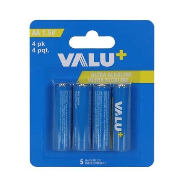 Valu+ AA 1.5V Ultra Alkaline Batteries (4 Packs of 4 Units Each)