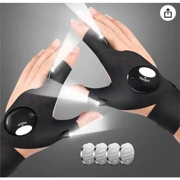 LED Flashlight Gloves with Hands-Free Design