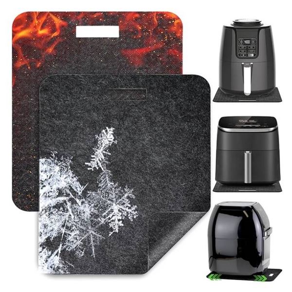 SiudangkaÂ Â Heat Resistant Mat for Air Fryer with Sliding Function, 2 Pcs 12 * 14 in Heat Resistant