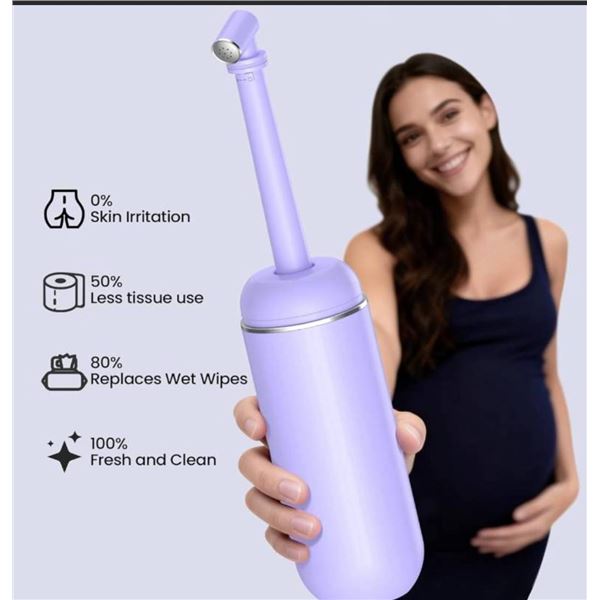 Portable Travel Bidet, 380ml (12.8oz) Capacity, Purple