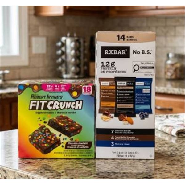 Robert Irvineâ€™s Fitcrunch Bars 18 Count and RXBAR 14 Count Variety Pack