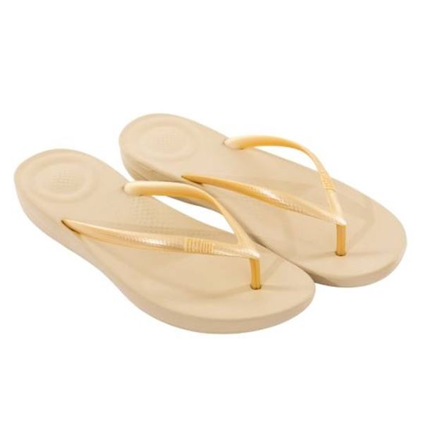 FitFlop Cushion Ergonomic Flip-Flops, Gold, US Size 7