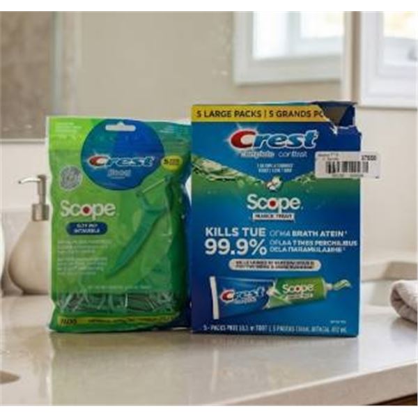 Crest Complete with Scope Toothpaste and Oral-B Glide Floss Set