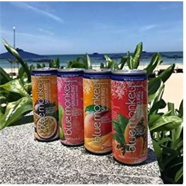 Blue Monkey Sparkling Juice Variety Pack - 6 Cans, 12 fl oz Each