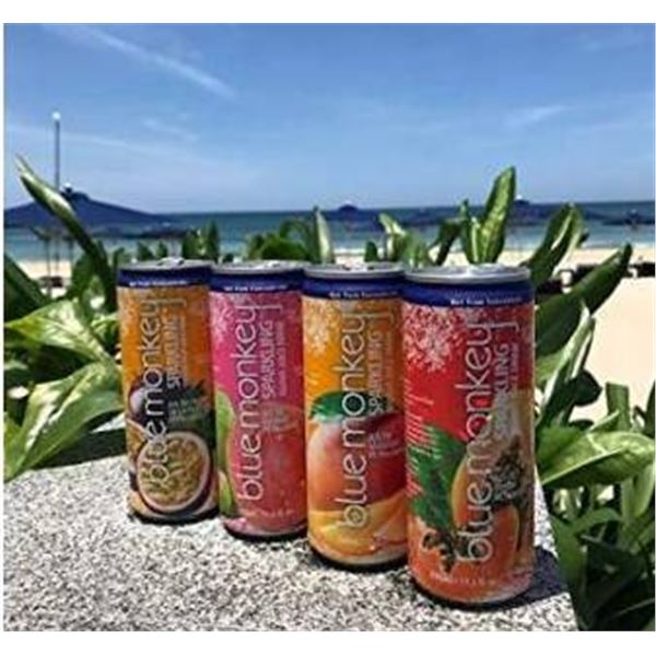 Blue Monkey Sparkling Juices 4-Pack, 11.2 fl oz per Can