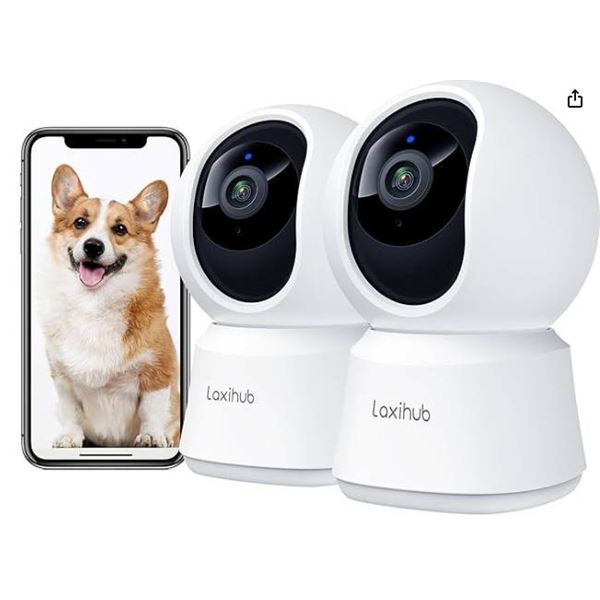 Laxihub P2T-2Pack 2K Indoor Security Cameras