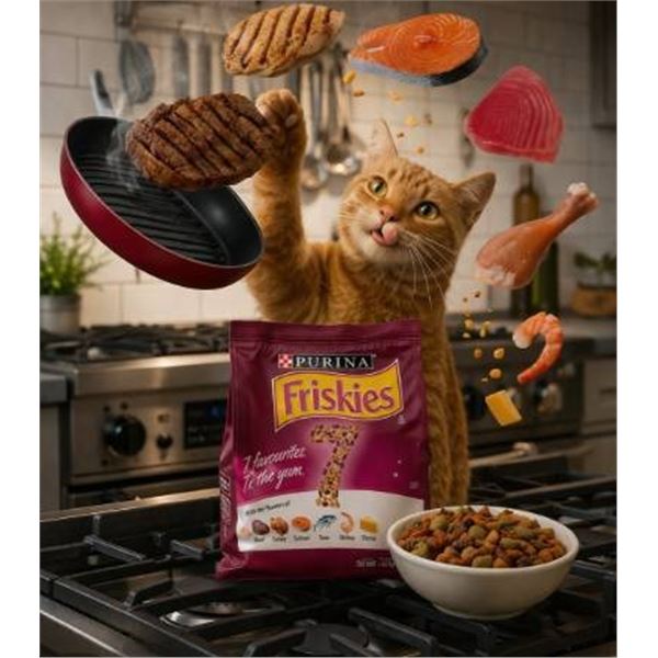 FRISKIES 7 Favourites Cat Food, 3X1.42 kg