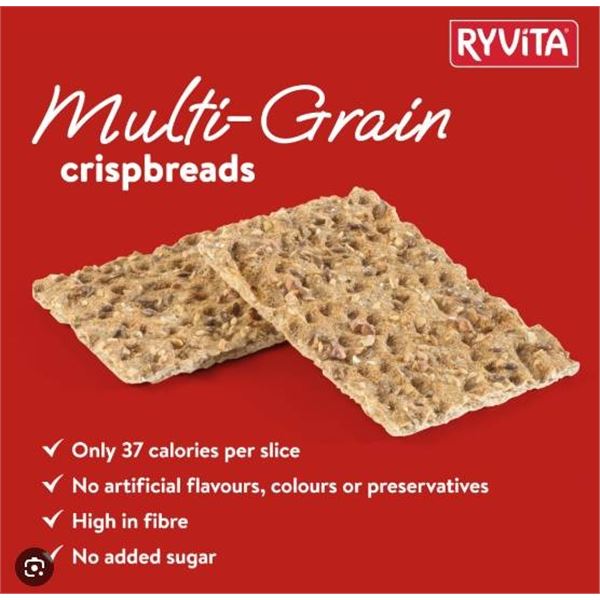 Ryvita Multi-Grain Crispbread, 12 x 250g