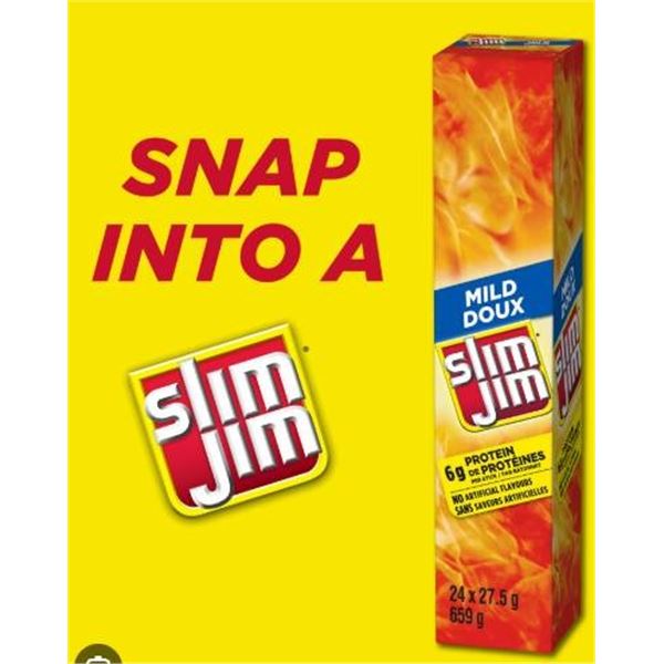 Slim Jim Mild Sausage Snack 659 g (24 x 27.5 g)