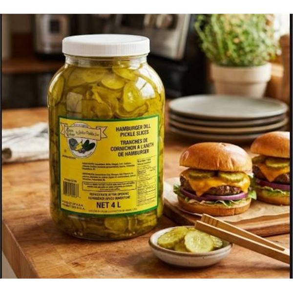 Hamburger Dill Pickle Slices 4 lb Jar