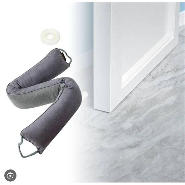 Upgraded Door Draft Stopper With Hook Tape for Doors and Windows