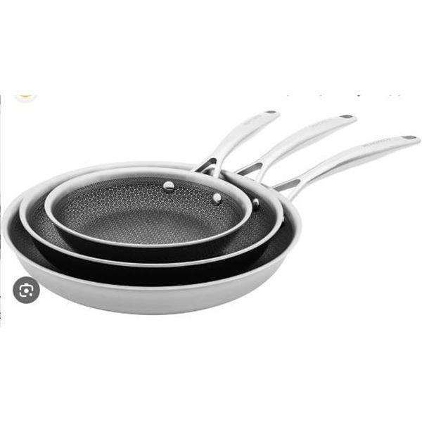 Henckels 3-Piece Stainless Steel Fry Pan Set