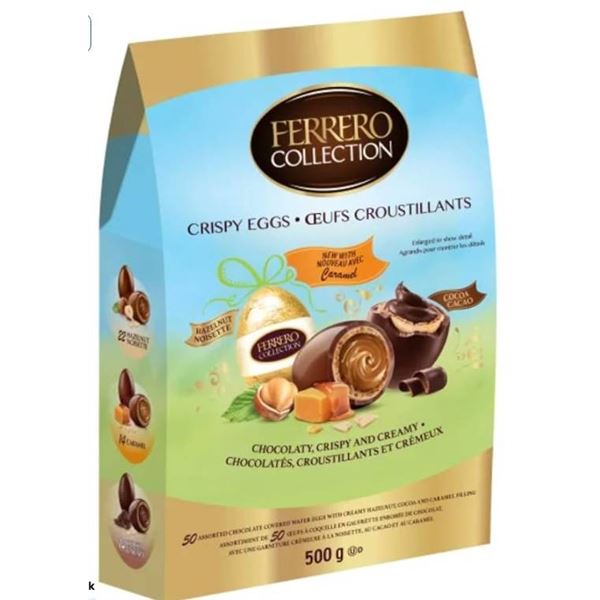Ferrero Collection Crispy Eggs with Caramel Filling, 50 Pieces