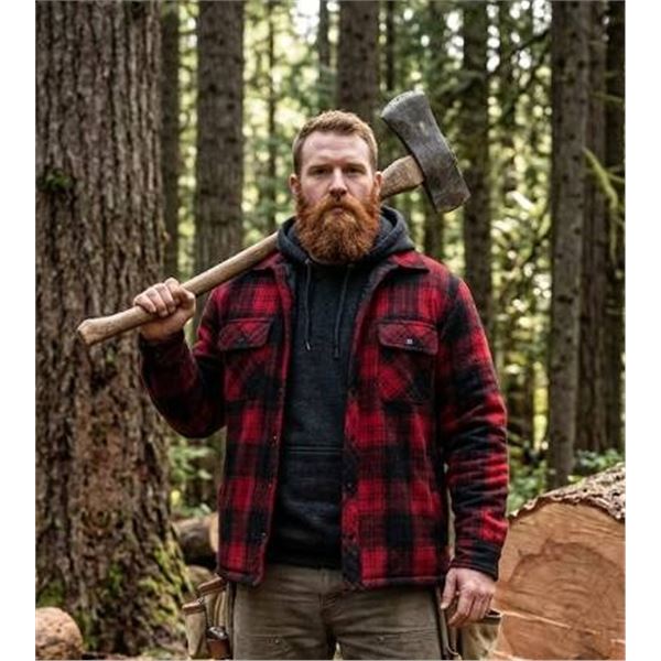 BC Clothing Co. Red Plaid Jacket With Removable Hood, Size L/G