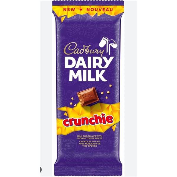 Cadbury Dairy Milk Crunchie 12 x 90g Milk Chocolate Bars