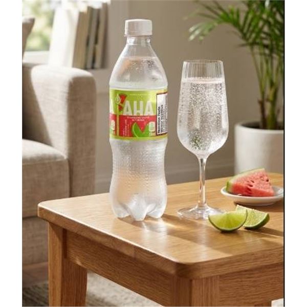 AHA Sparkling Water Beverage, Lime + Watermelon, 24 x 500mL