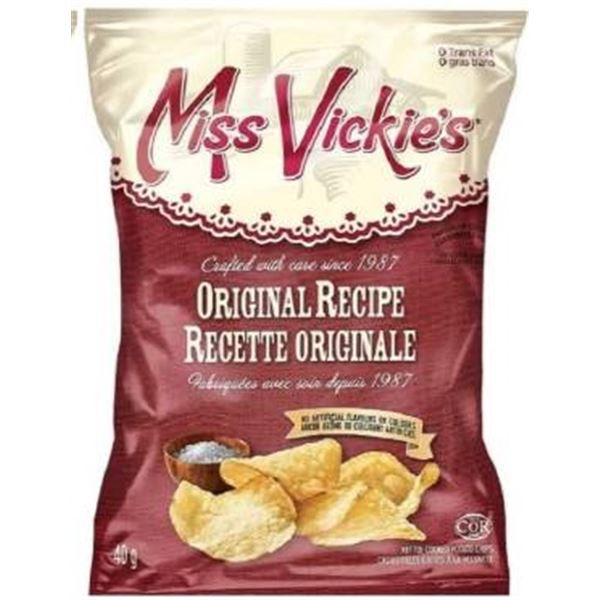Miss Vickieâ€™s Original Potato Chips , 40 Individual Bags, 40g Each