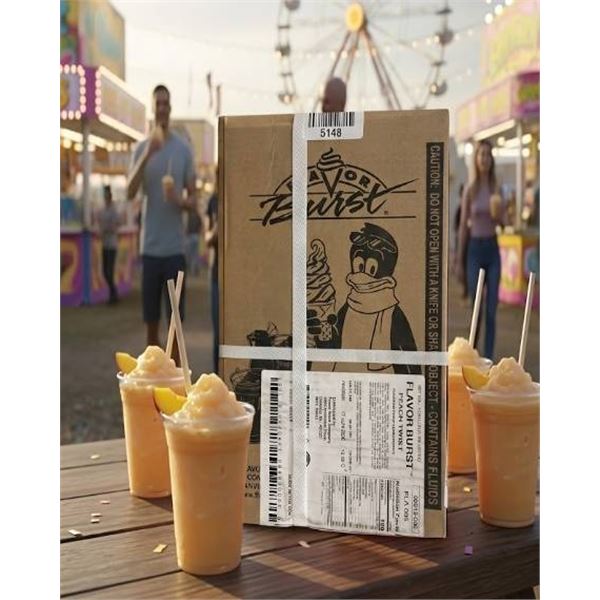 Flavor Burst Peach Twist Syrup Concentrate, 1 Gallon (3.785 Liters)