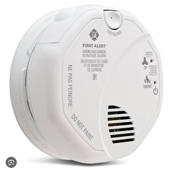 First Alert Smoke and Carbon Monoxide Alarm with Adapter