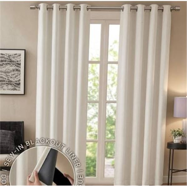 Beautyrest Platinum Blackout Panel Pair with Liner, Grommet Top, 52x84 Inches