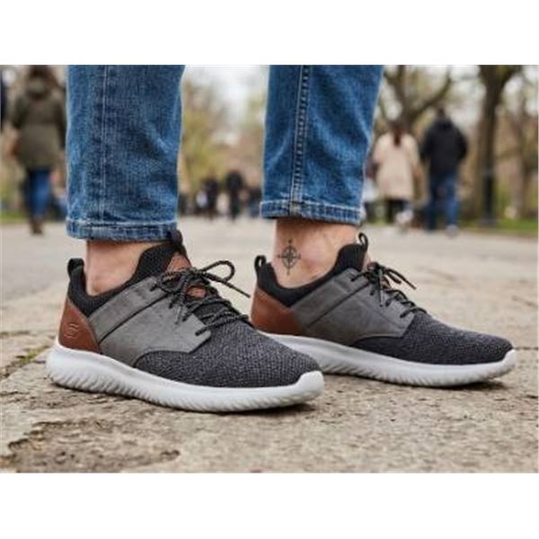 Skechers Men's Memory Foam Shoes, Size 10, Black