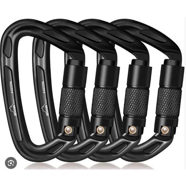 2 Beifeng Aircraft Grade Aluminum Carabiner (4 Pack Each)