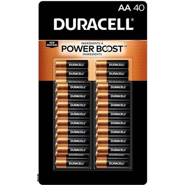 Duracell Power Boost AA Batteries, Pack of 40