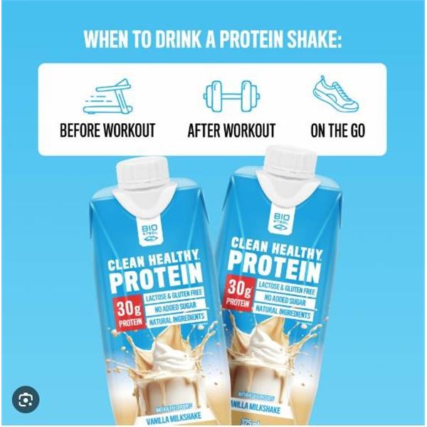 BioSteel Clean Healthy Protein, Vanilla Milkshake Flavor, 12 x 50g Servings