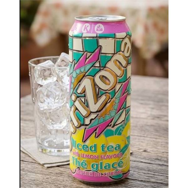 Arizona Iced Tea With Lemon Flavor, 24-Count Pack, 680mL Cans