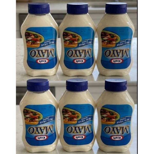6 x 650mL Kraft Real Mayonnaise Bottles
