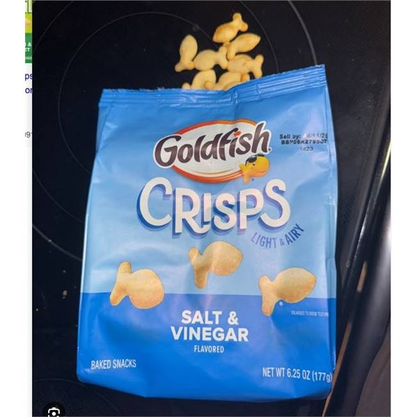 Goldfish Crisps Salt and Vinegar, 10 x 177g