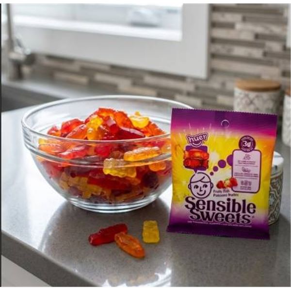 Huer Sensible Sweets Fruity Fish Candy, 600 g (12 Bags x 50 g)