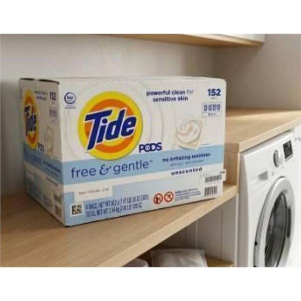 Tide Pods Free and Gentle Unscented Detergent (152 Pods)