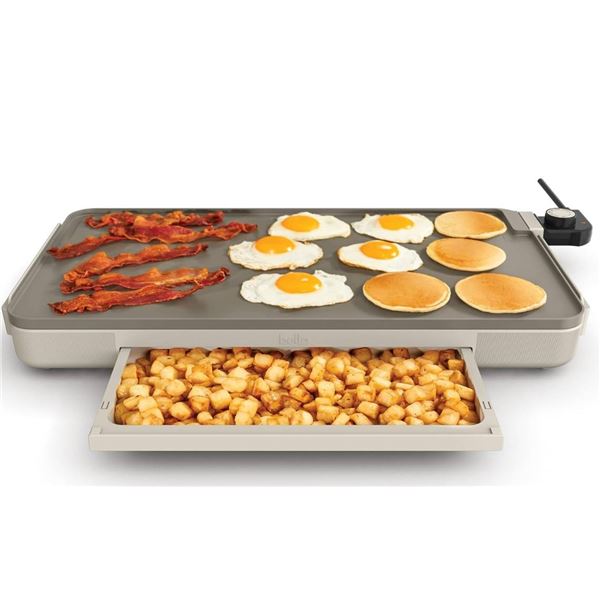 Bella 12x22 Inch Griddle With Warming Tray