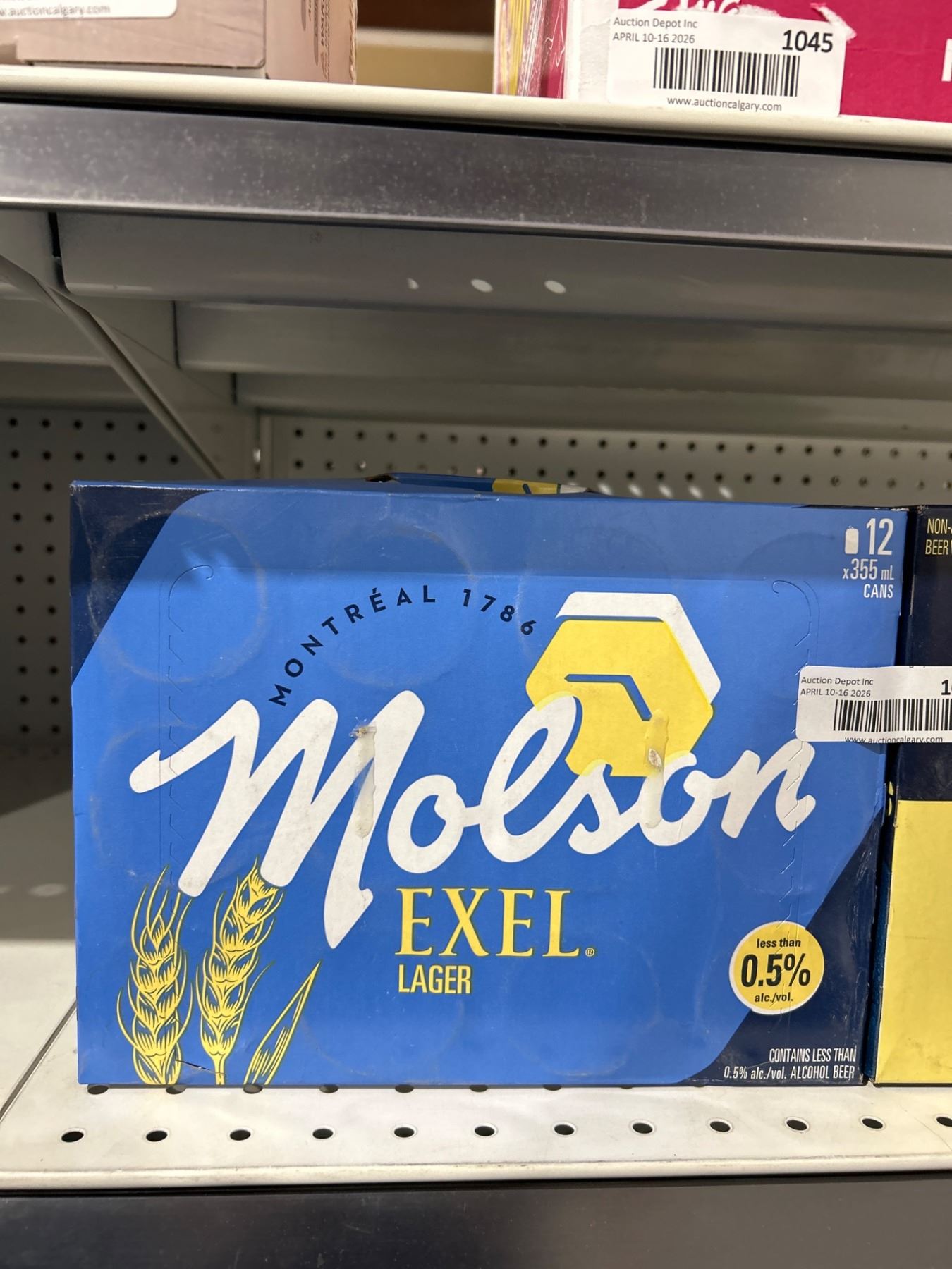 Molson Excel Lager and Coors Edge Non-Alcoholic Beer Lot (12 x 355ml Each)