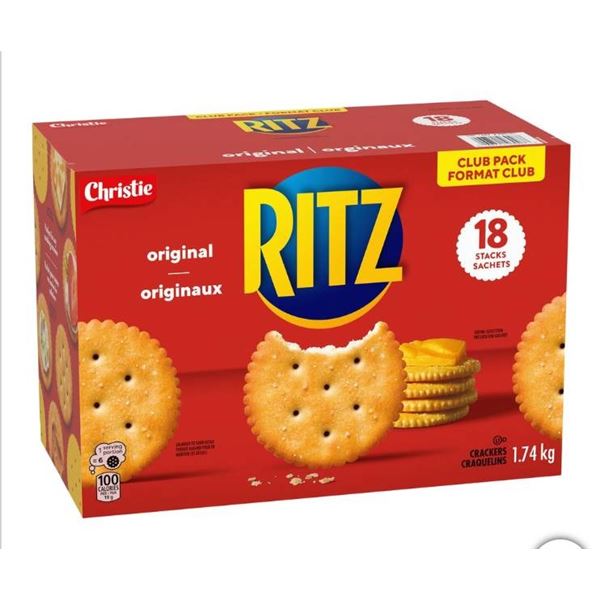 Ritz Crackers Club Pack Format 1.74kg with 18 Stacks