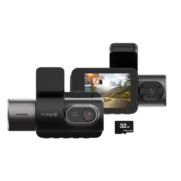 Type S T402 Dual View 4K Dashcam with Enhanced AI Features