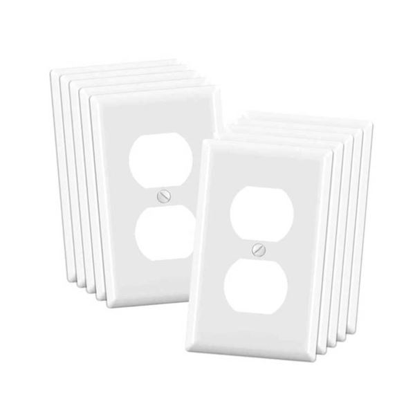 Lot of 3 - Valu+ 1-Gang Duplex Wall Plate, Standard Size, White 25 Per BoxÂ