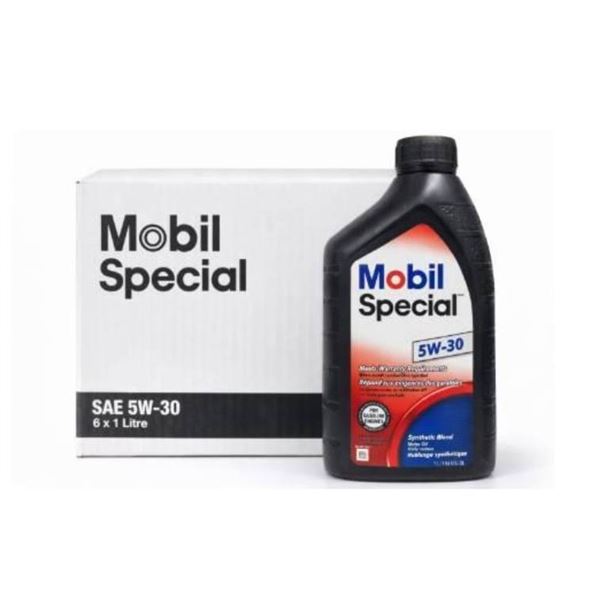 Mobil Special SAE 5W-30 Synthetic Blend Motor Oil, 6 x 1 Liter