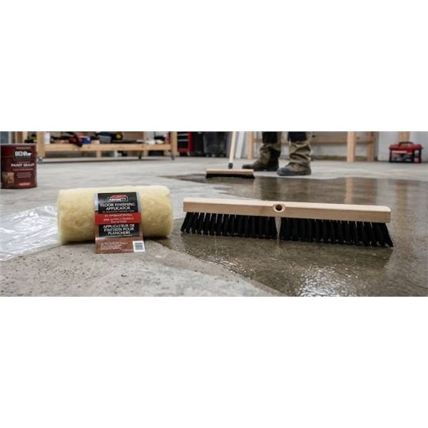 Lot of - Bennett Floor Finishing Applicators and 18-Inch Pave Brush