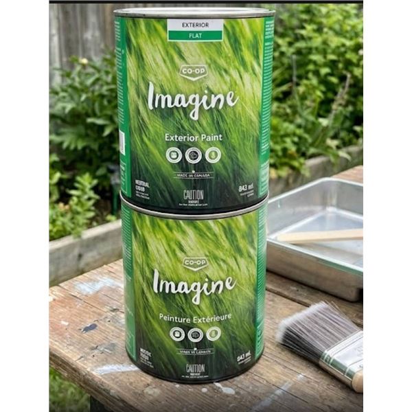 Co-op Imagine Exterior Flat Paint 843ml, Lot of 2