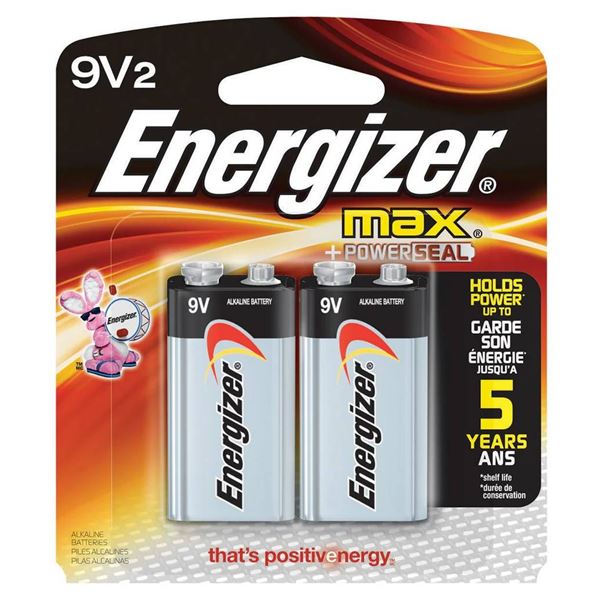 Energizer Max 9V Alkaline Batteries 6 Packs of 2 (Model 9V2)