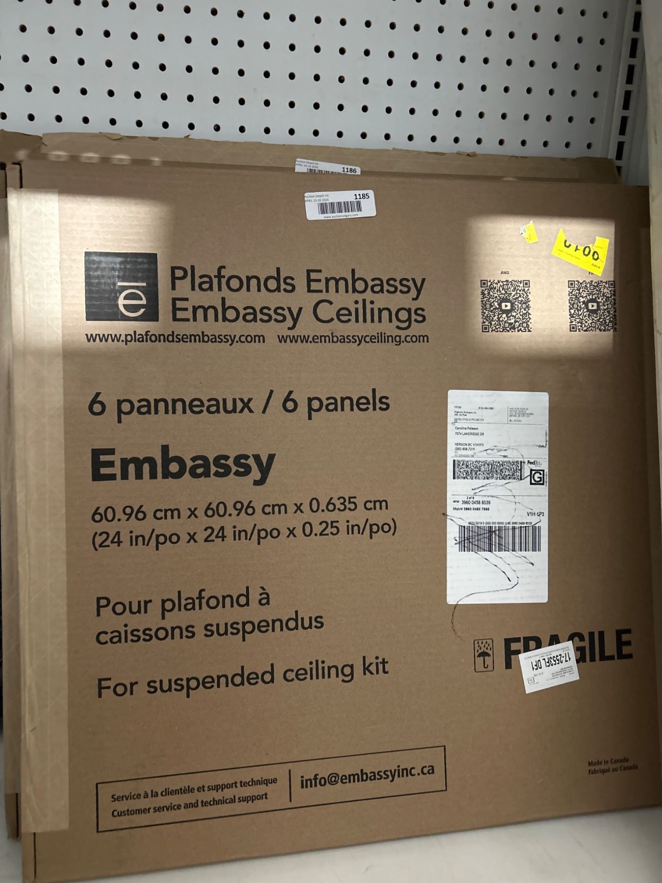 Embassy Ceilings 6 Panels for Suspended Ceiling Kit, 24 in x 24 in x 0. ...